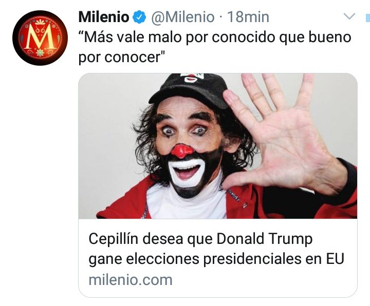 ElBaticholo's tweet image. –wey, ¿y si pedimos la opinión de analistas políticos o economistas?

milenio: nel, vamos a hacer la nota de cepillín