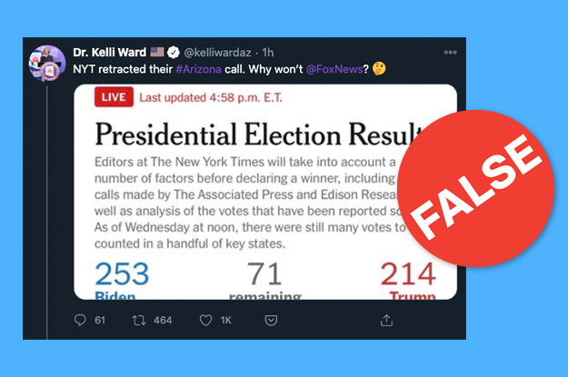 12. Nobody retracted their Arizona calls!!!!  https://www.buzzfeednews.com/article/janelytvynenko/election-rumors-debunked#125903319