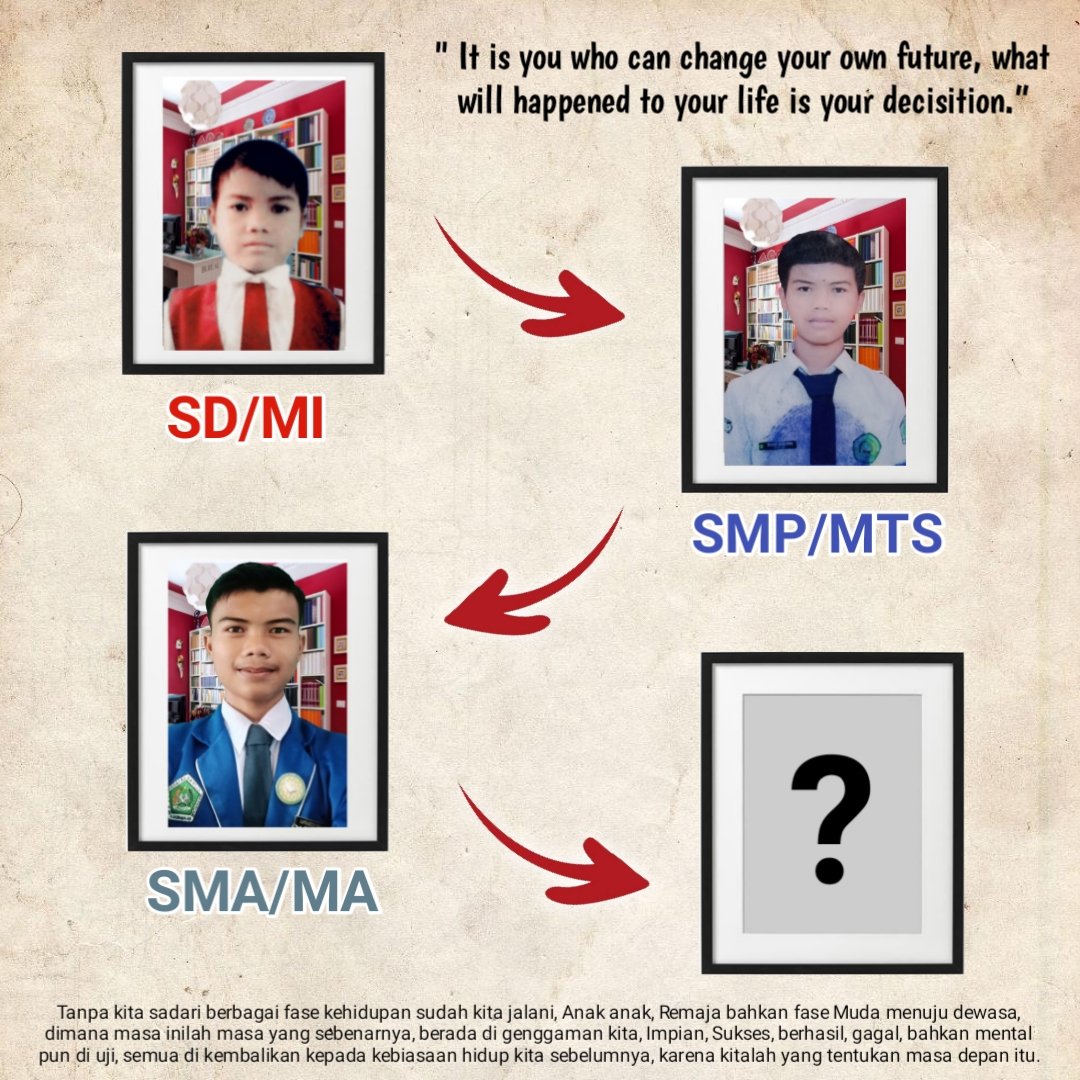 Masa depan kita yang tentukan, manfaatkan waktu saat ini, karena hasil di tentukan dari usaha dan kebiasaan kamu sebelumnya, jangan sia siakan waktu ini🕵️👩‍🎓😊 <a href="/MotivationMu/">Motivation</a>