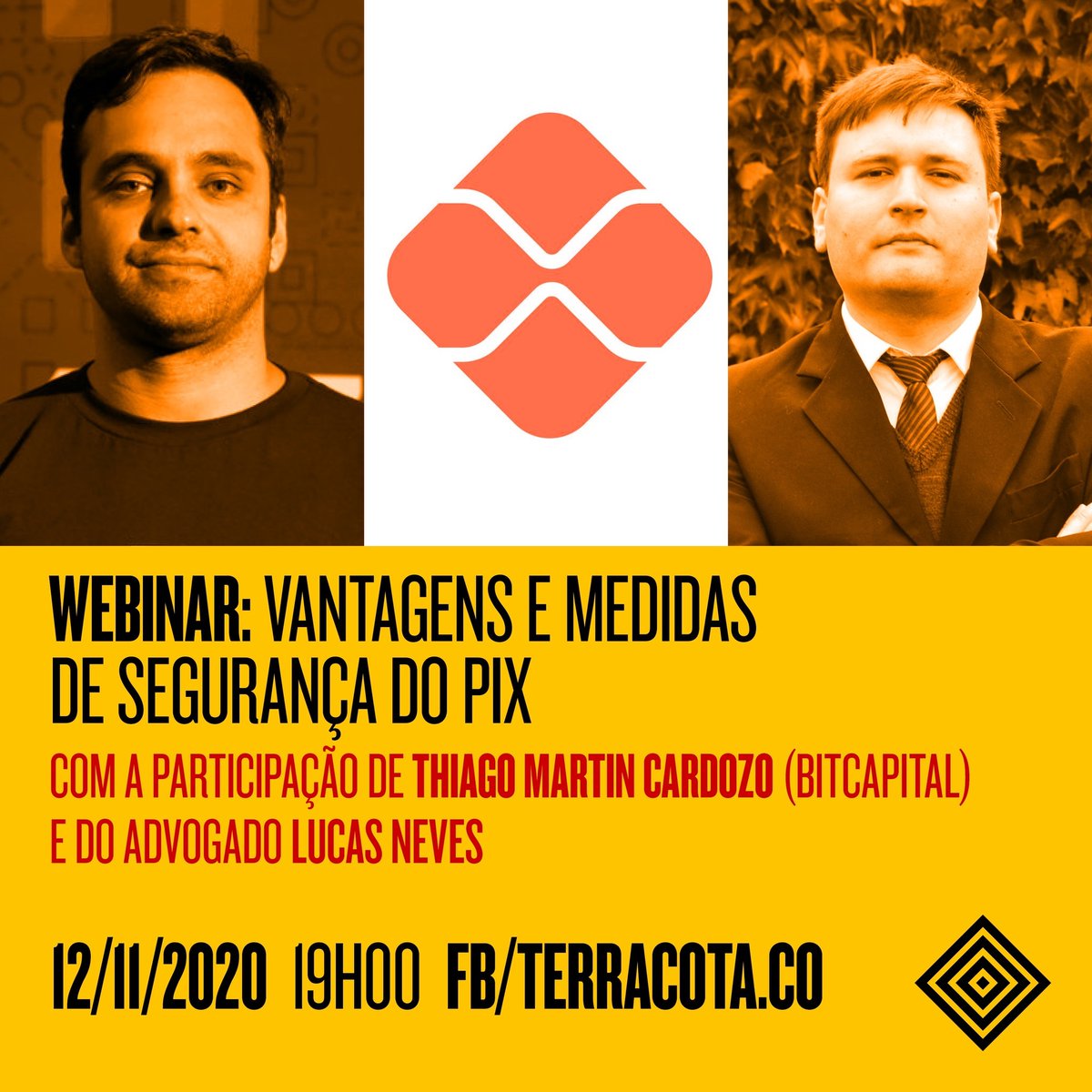 crievivaseja's tweet photo. Webinar sobre Pix com grandes especialistas do Terracota #Coworking.
💸💡

Thiago Cardozo, dividirá o seu conhecimento e as grandes oportunidades  sobre o novo sistema de pagamento.

Lucas Neves, alertará sobre as medidas de seguranças do #PIX. https://t.co/UtSXf5dilF