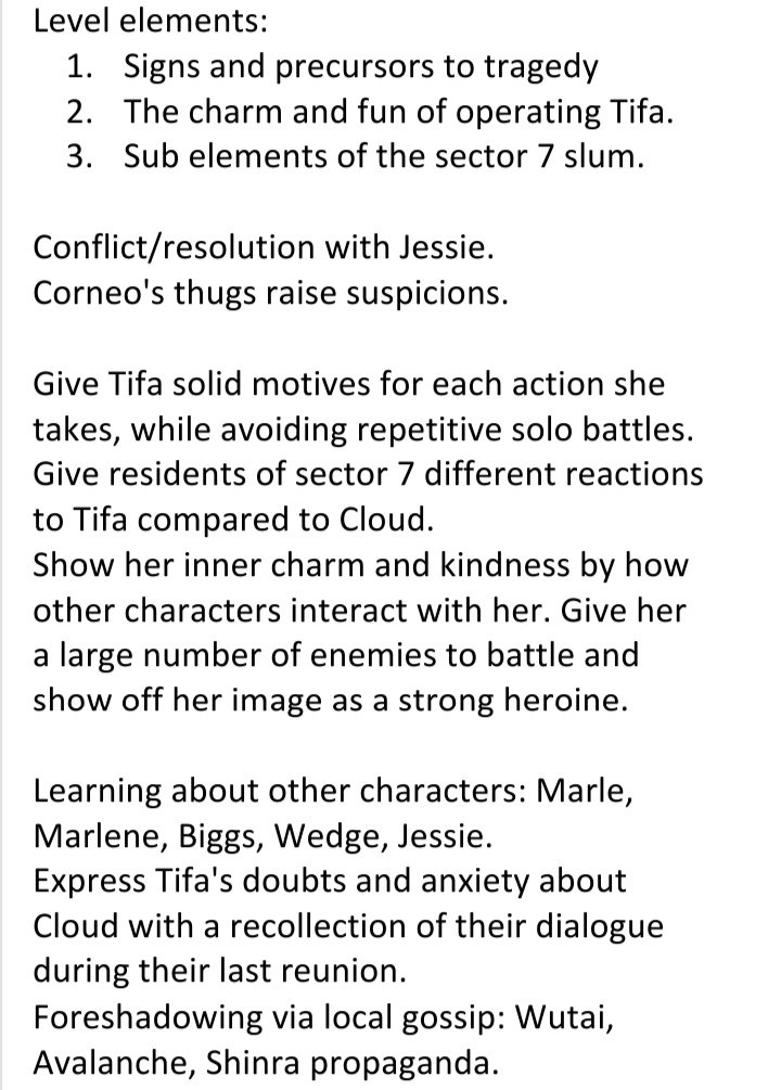 Okay, so the quest for Tifa is massive with a lot of detail and even includes timeline info, so I'm just gonna add a rough summation of it all. Reminder: I'm not a translator. If I've made errors it's because the app I used wasn't clear enough with the context.
