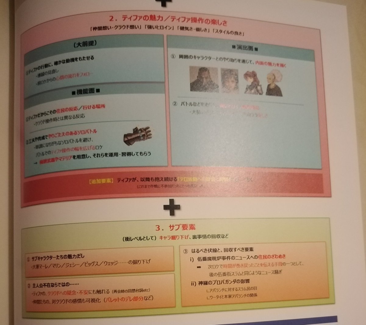 Okay, so the quest for Tifa is massive with a lot of detail and even includes timeline info, so I'm just gonna add a rough summation of it all. Reminder: I'm not a translator. If I've made errors it's because the app I used wasn't clear enough with the context.