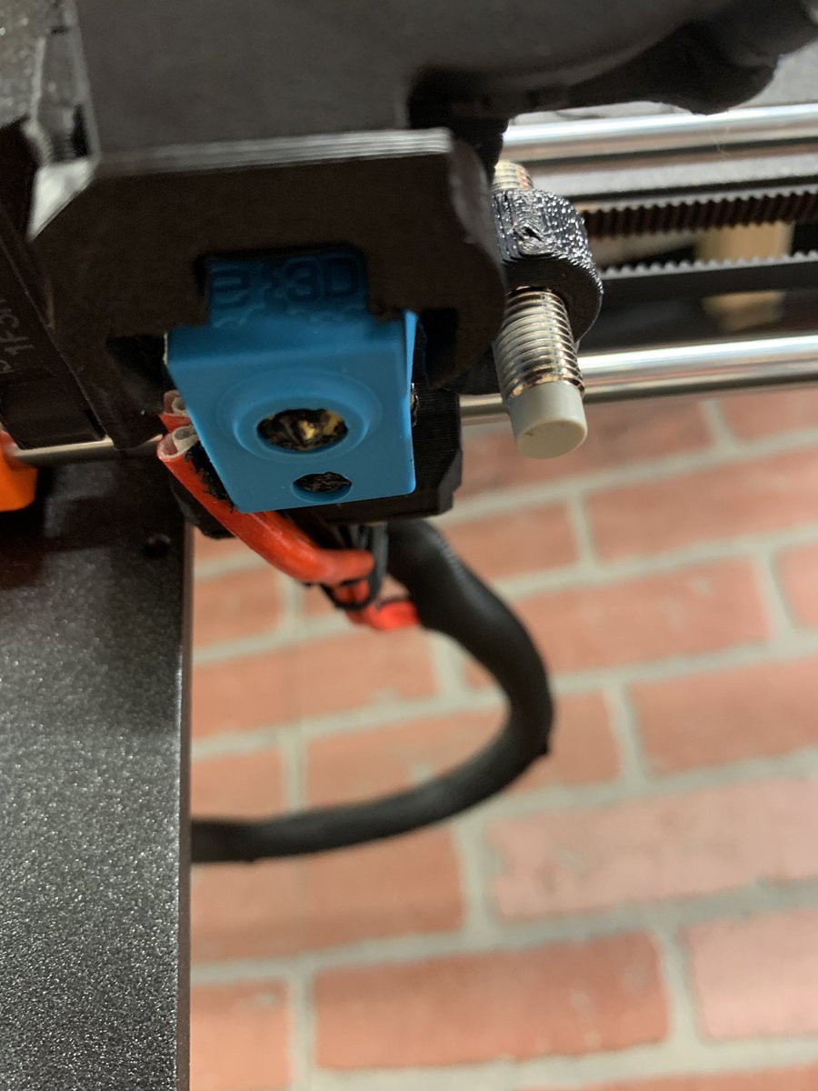 repkord's tweet photo. Finally getting around to socking up the @Prusa3D print farm. Consider this your 3D Printing PSA for the day: "Print Safe, Wrap Up Your Hot End" @E3DOnline https://t.co/Q8cUmRkKfh