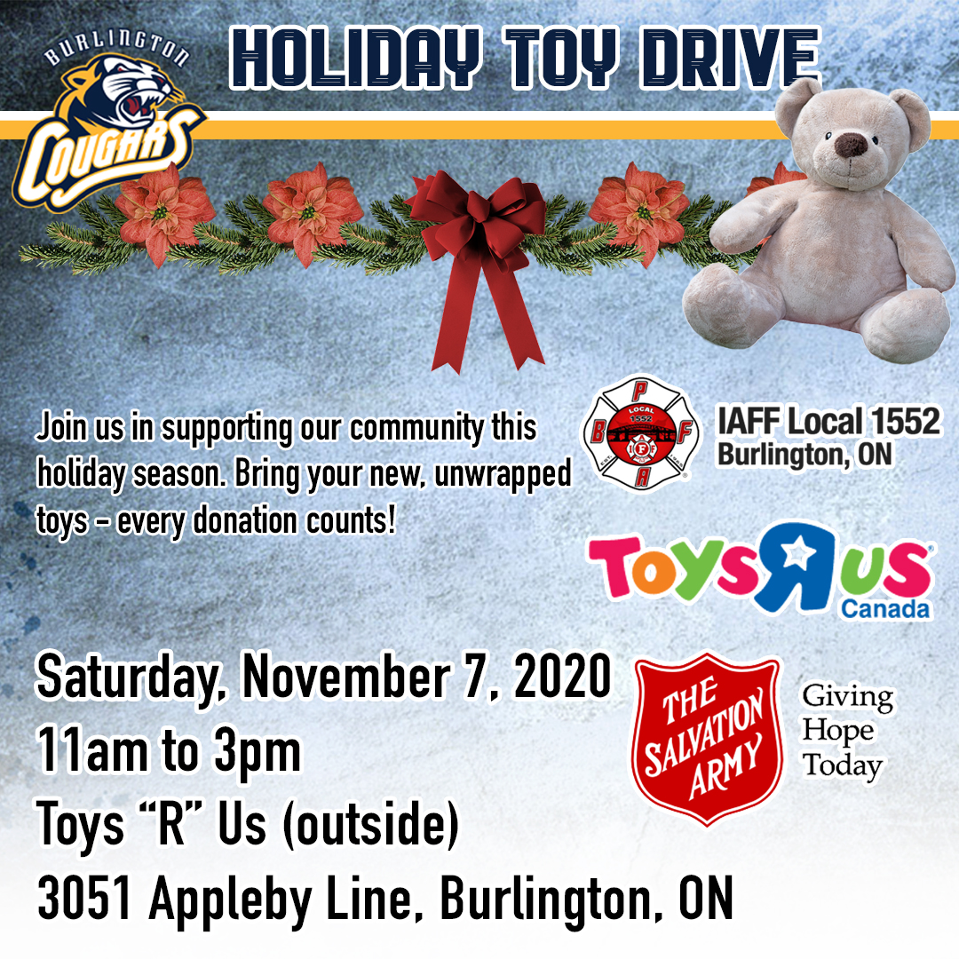 🧸 HOLIDAY TOY DRIVE 🧸

🎁 Come see us this weekend at Toys "R" Us in Burlington and help families in need this holiday season!

📋 INFO: bit.ly/HolidayToyDriv…

#OJHL #JrHockey #BurlON #ToyDrive