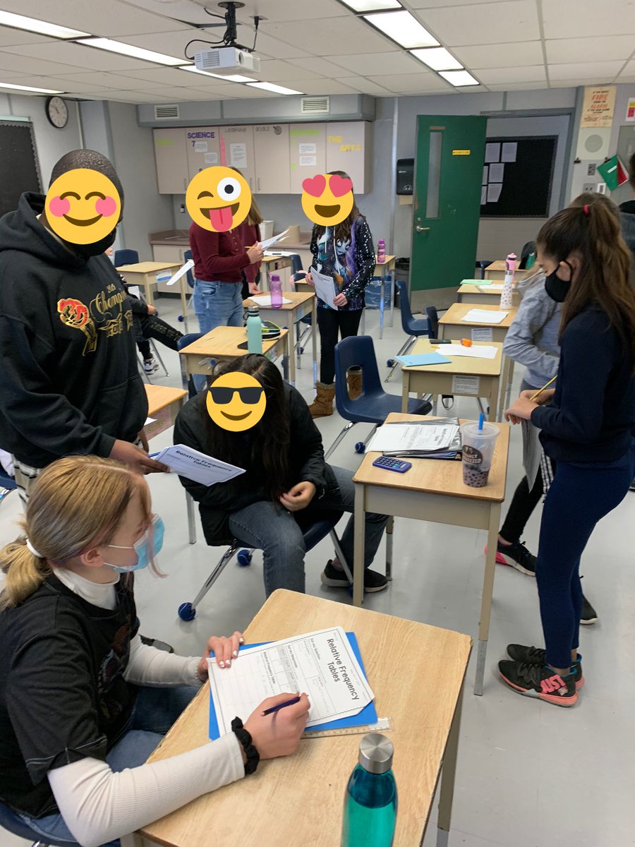 MrsGoncalves20's tweet photo. Having some fun conducting surveys and calculating relative frequency #analyzingandinterpretingdata @JPRobartsRams https://t.co/7m9hbq8V5K