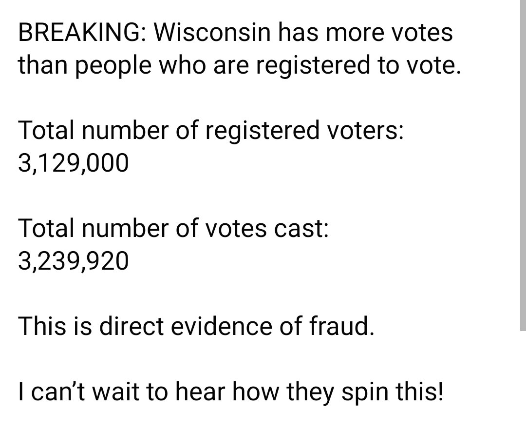 JanLemons11's tweet photo. Wow. #illegalvoting #illegal #ElectionResults2020  this will take time. https://t.co/e2cSTiyDRz