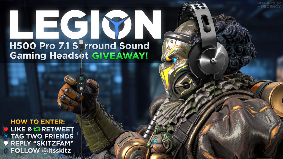 itsSKITZ's tweet photo. Season 7 Giveaway!
@LenovoLegion H500 Pro 7.1 Headset

TO ENTER :

❤️Like &amp; RT
✌️ Tag Two Friends
🔗Follow @itsSKITZ 
🔗Follow https://t.co/bgnYMaU935
🗣️ Reply #SKITZFAM

🤟 DONE!

GOOD LUCK TO EVERYONE!

🗓️WINNER DRAWN DEC 1ST! https://t.co/rLO5FNG8vV