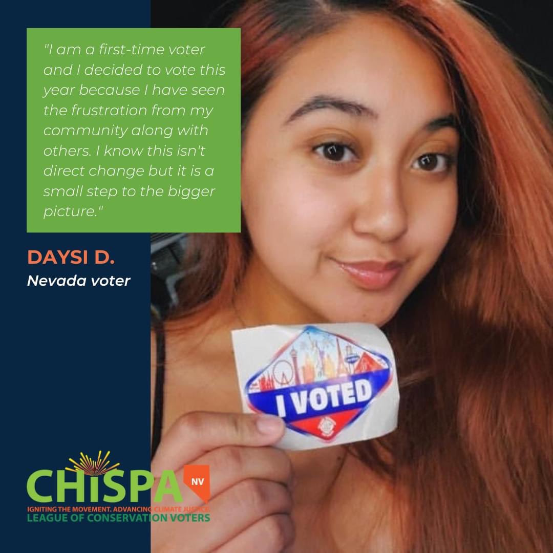 Daysi voted for the first time this election! Her vote counts.  #NVVotes  #EveryVoteCounts