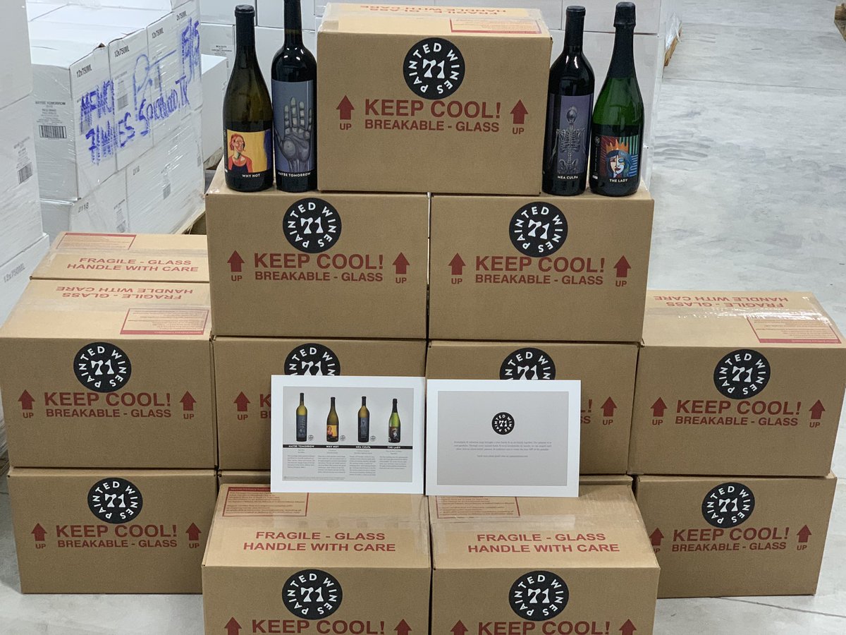 71paintedwines's tweet photo. Thank you for all of our pre-orders, we are busy getting them ready for shipment!  Shout out to our friend at Garza EMC, LLC for our very first order.  Thank you for the business!

#corporategifts #holidaygifts #71paintedwines #spicewoodtx #greatwine #letscureparalysis https://t.co/kJ8rP3EBwa
