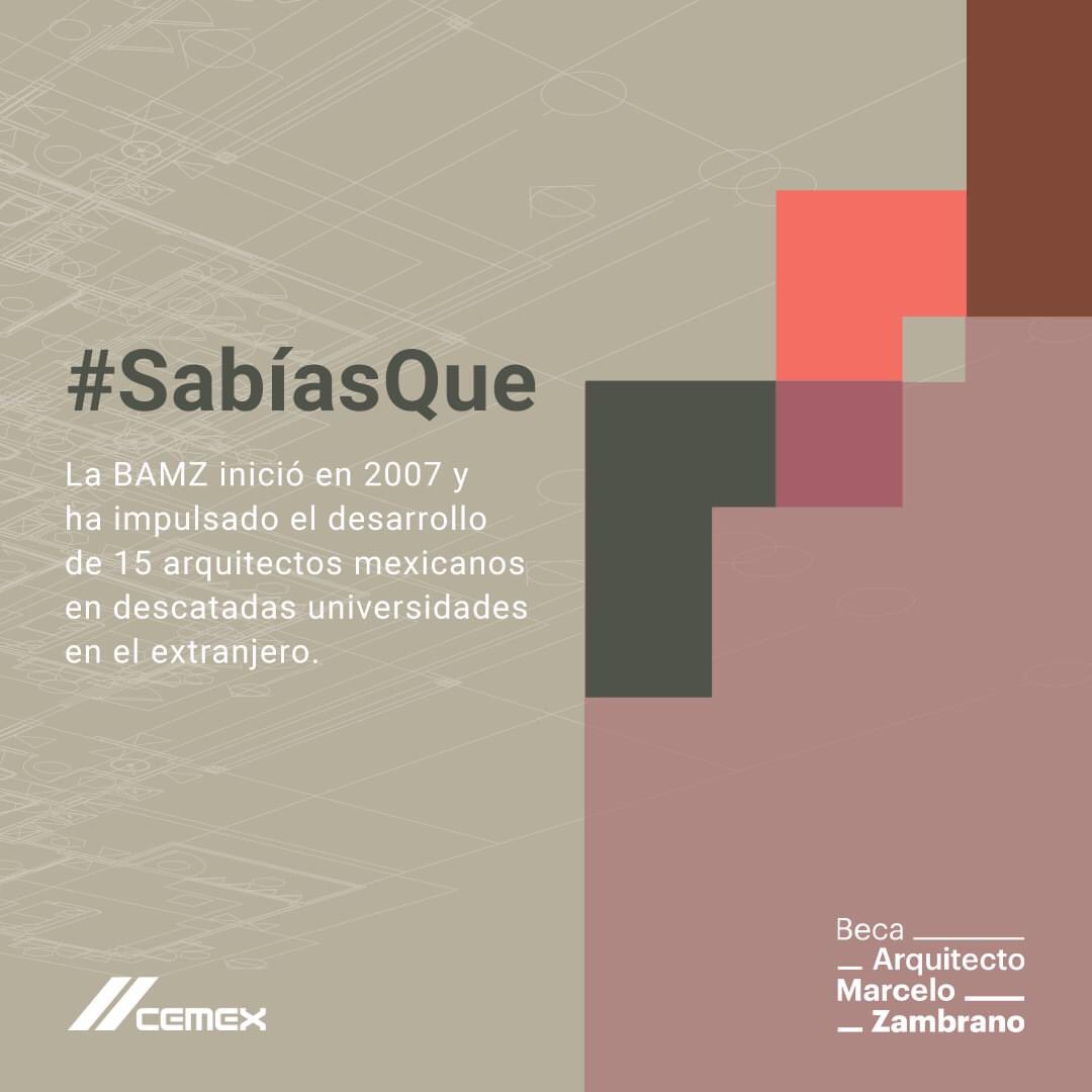 PREMIOOBRASCX's tweet photo. Conoce las bases de participación y requisitos para aplicar a la Beca Arquitecto Marcelo Zambrano (BAMZ) #EscalaTusMetas https://t.co/NpbY4Vy33Z https://t.co/hrkGroT8rw