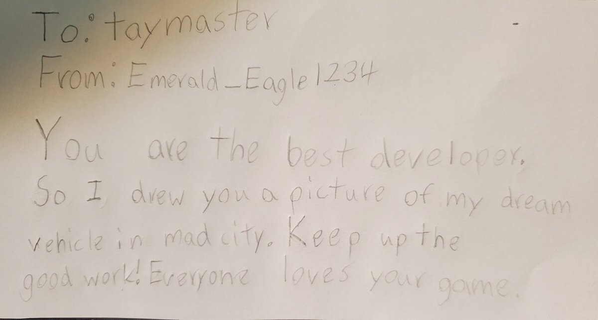 Leo_Lewis's tweet photo. @Taymastar My son asked me to send these your way. He's a big fan and is currently taking a class to learn how to make his own Roblox game. Thank you for inspiring him. https://t.co/wu7tPc1zQ0
