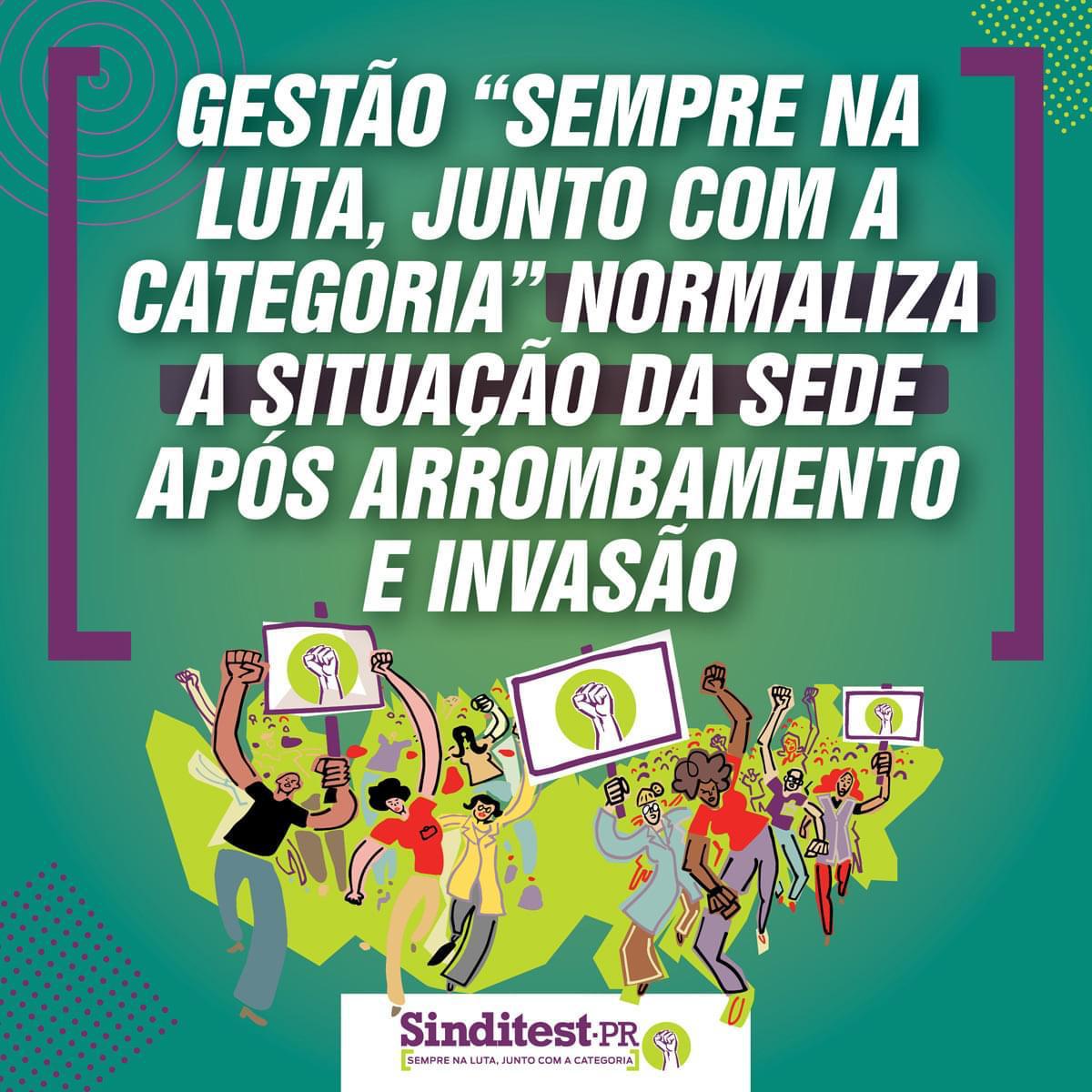 📌Nesta tarde (04), a direção eleita, gestão “Sempre na luta, junto com a categoria”, normalizou a situação da sede do sindicato e planeja, nos próximos dias, reorganizar o ambiente para a volta dos atendimentos presencias neste espaço físico. 🖱️Link: sinditest.org.br/gestao-sempre-…