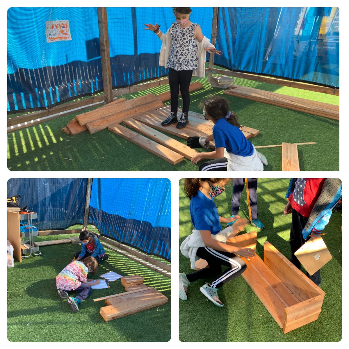 WornickMakes's tweet photo. Yeah! Making is happening again! #makerspace @wornickjds #3rdgrade We are building planter  🌱 boxes. And are re-using lumber that was left-over after remodeling one of our classrooms. https://t.co/VwpDjJlmyQ