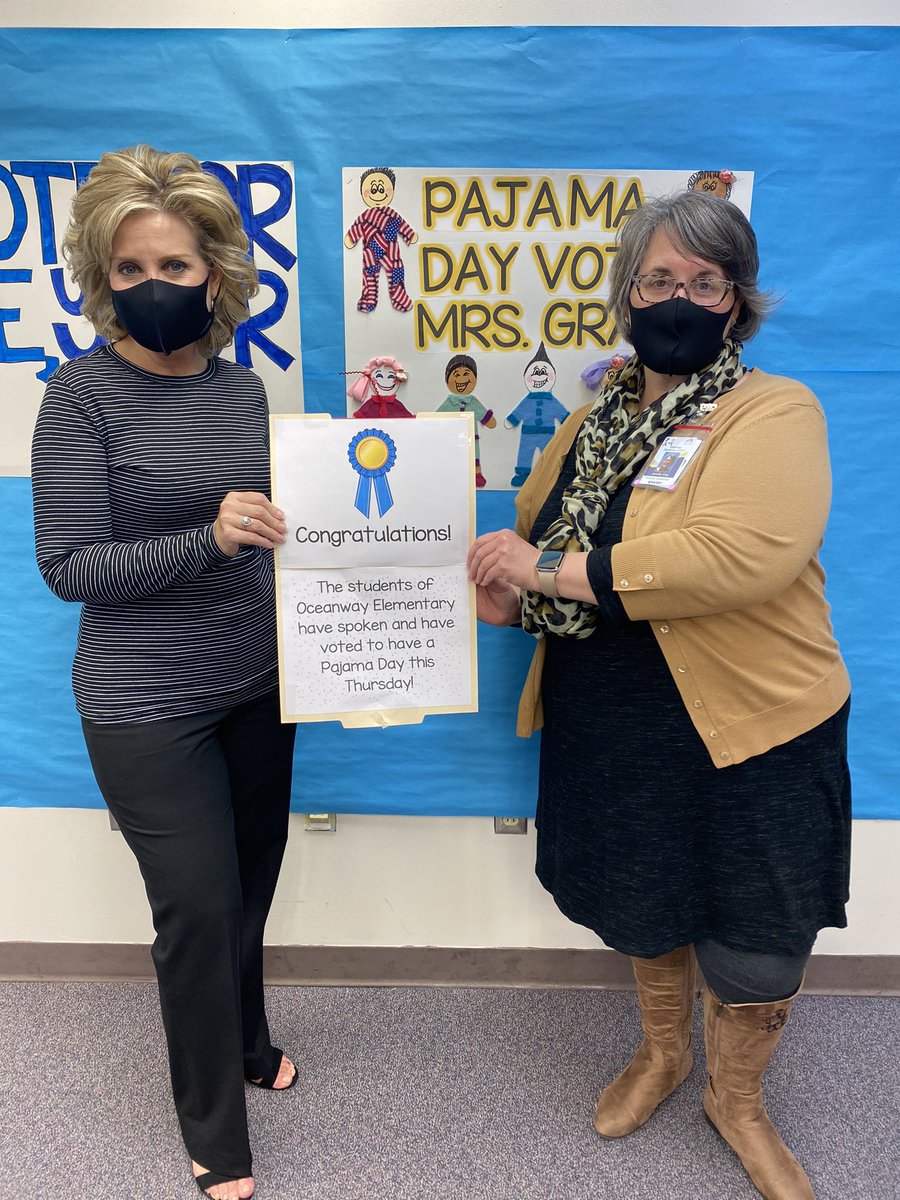 The students have spoken!!! Don’t forget to wear your PAJAMAS tomorrow! Thank you for your vote. 🗳 (Please remember, no slippers and be sure they are ‘school appropriate.’) 👍🏻