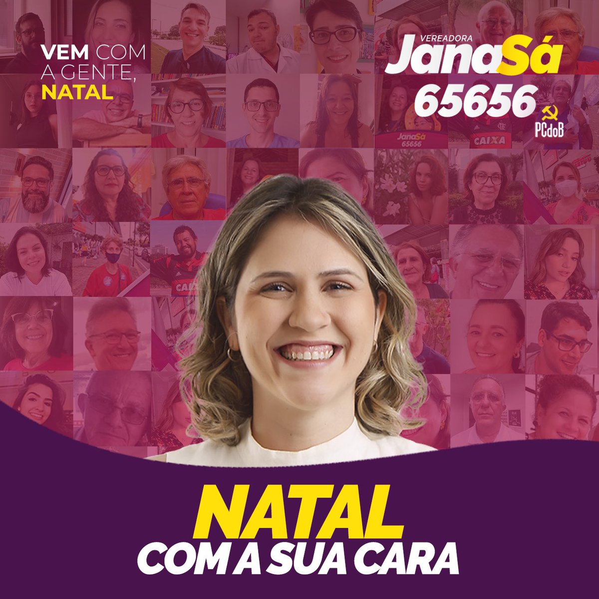 JanaSa65's tweet photo. Uma #NatalComASuaCara é possível. E o q me faz acreditar nisso é uma rede de apoio linda q se formou e tem se ampliado a cada dia desde de que lancei minha candidatura nas redes e nas ruas. #ChegueJunto pra estampar a cara de uma cidade q representa todos nós.
Vem com a gente! https://t.co/7qxZUwfdY0