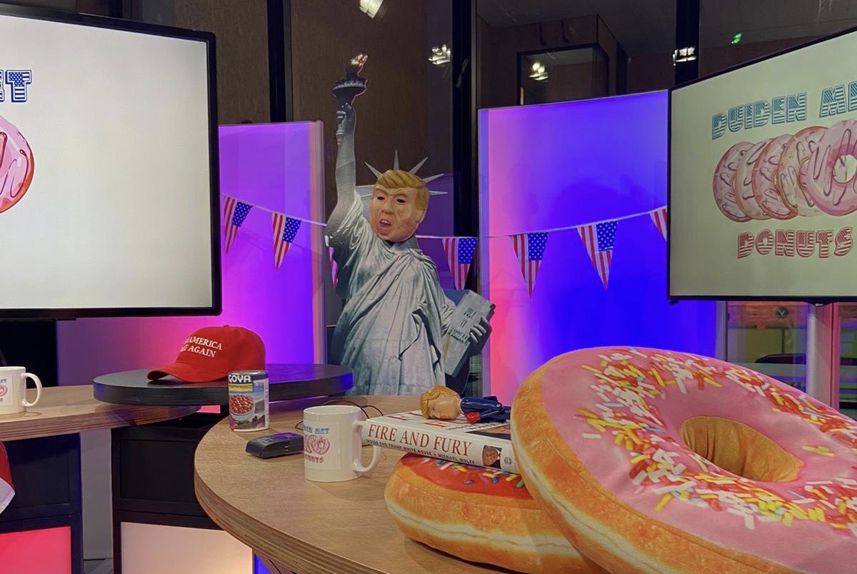 Spent the last few days covering the American elections with @SvJBreakingNews Highlight was our livestream “Duiden met Donuts” With some great guests: Michiel Vos, Koen Petersen, Tim de Wit, Marc Peeperkorn, Kristen Verdel, Sander van Hoorn and the amazing Greg Shapiro!