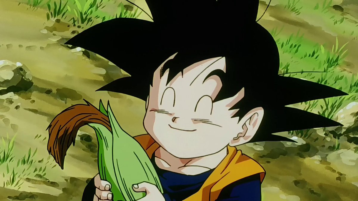 dbslat's tweet photo. Goten es feliz con su elote. https://t.co/wXN82vEg9b