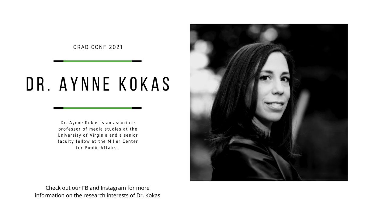 UHMAsianStudies's tweet photo. #GradConf2021 Keynote Speaker 3/3 We are thrilled to have @AynneKokas is an associate professor of media studies at @UVA and a senior faculty fellow at the Miller Center for Public Affairs. Her presentation on China + cybersecurity during the conf is one we're looking forward to. https://t.co/9h9U1Q9pEI