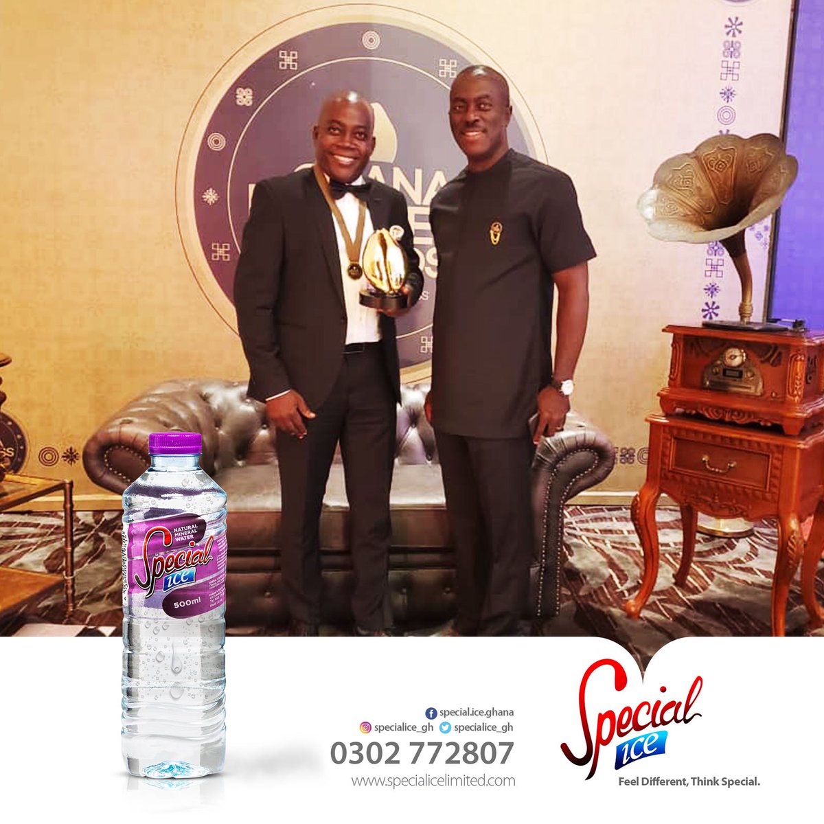 SpecialIce_gh's tweet photo. Special Ice Limited has grabbed two prestigious awards at the just ended Ghana Business Awards 2020 in Accra. The highlight was the ‘SOCIAL ENTREPRENEUR OF THE YEAR’ category to Dr. Ernest Ofori Sarpong and the ‘INDIGENOUS COMPANY OF THE YEAR’ award.
#FeelDifferentThinkSpecial https://t.co/GF1pYLk3qM