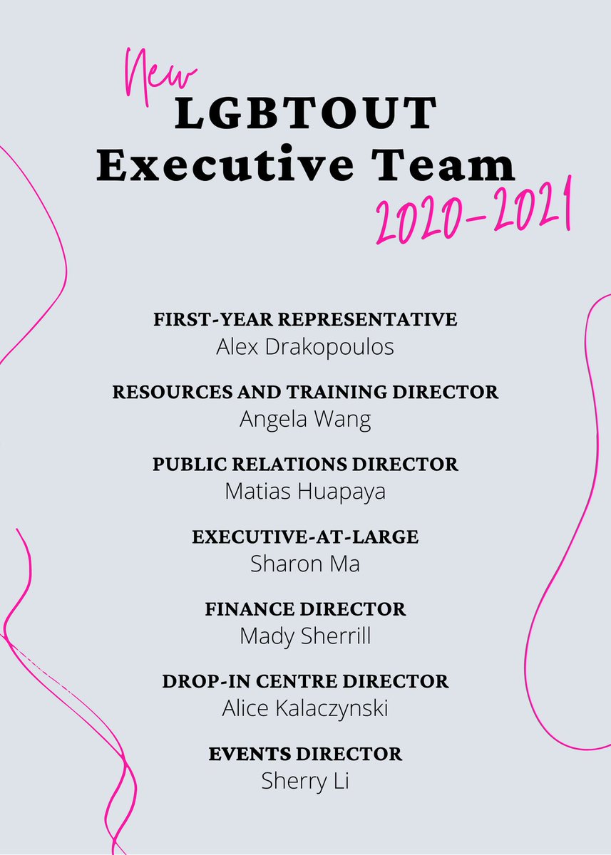 LGBTOUT's tweet photo. Announcing our new executive team! 🏳️‍🌈 https://t.co/BddIw1sdiO
