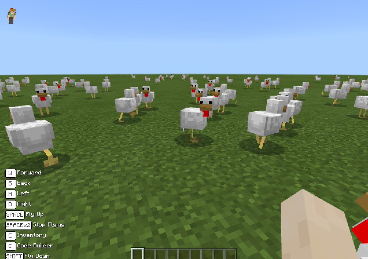 It’s great to have something to focus on and have some fun, thanks #MinecraftEdu <a href="/PlayCraftLearn/">Minecraft Education</a> Coding fun today! #chickens