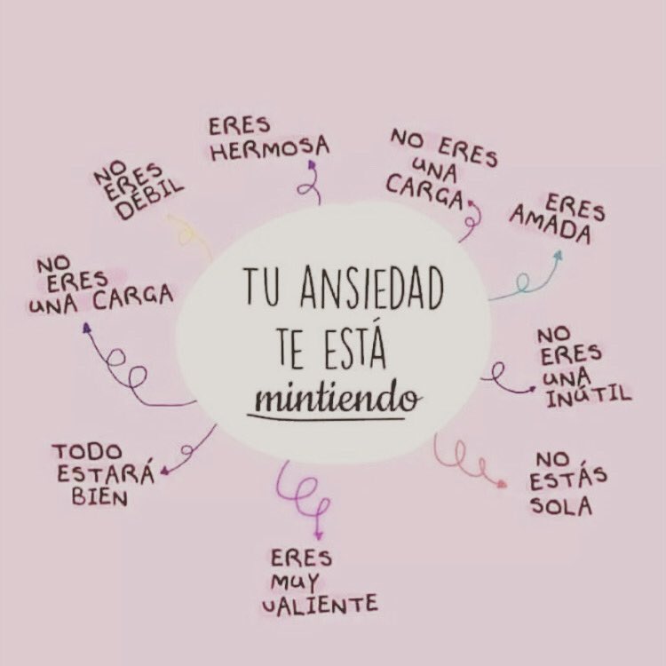 trecpsic's tweet photo. ✨¡Tu ansiedad te está mintiendo!
Es común el adoptar, como reales, los pensamientos ansiosos, toma un respiro, analiza de dónde viene el pensamiento y que lo sustenta.
¿Tienes evidencia?
¿Te parece una verdad absoluta?
¿Existe la mínima posibilidad de que te estés equivocando? https://t.co/ReqNW9ZjsB