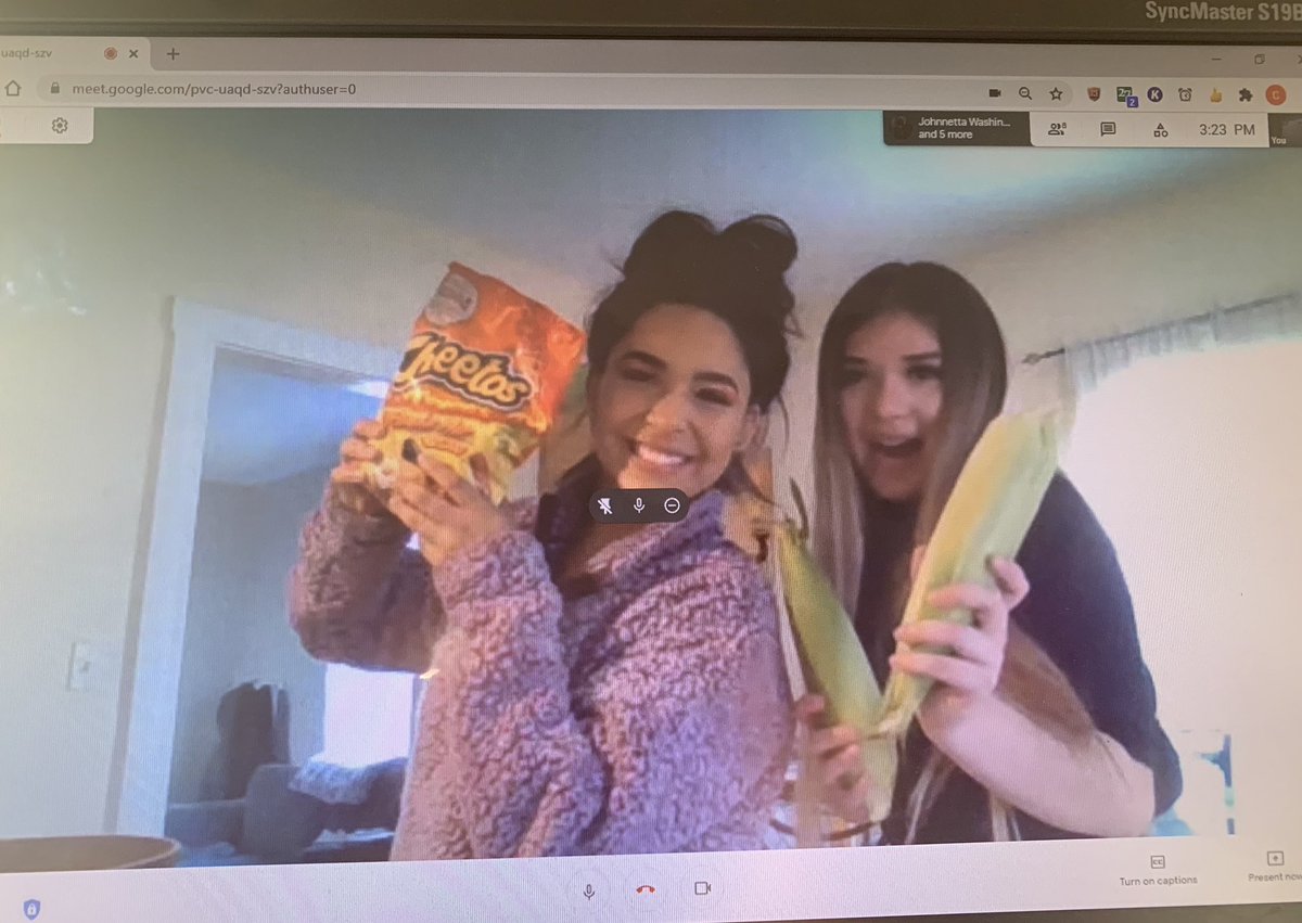 CulturalJWTHS's tweet photo. We had an amazing time at our Multi Club meeting.  Our Prez &amp; VP hosted their own cooking segment virtually in celebration of Hispanic Heritage Month.  They made Elote w/hot Cheetos, we played a trivia games, and most importantly, we had a blast!  Join us for our next! Nov 18th https://t.co/yYx20Dw6eY