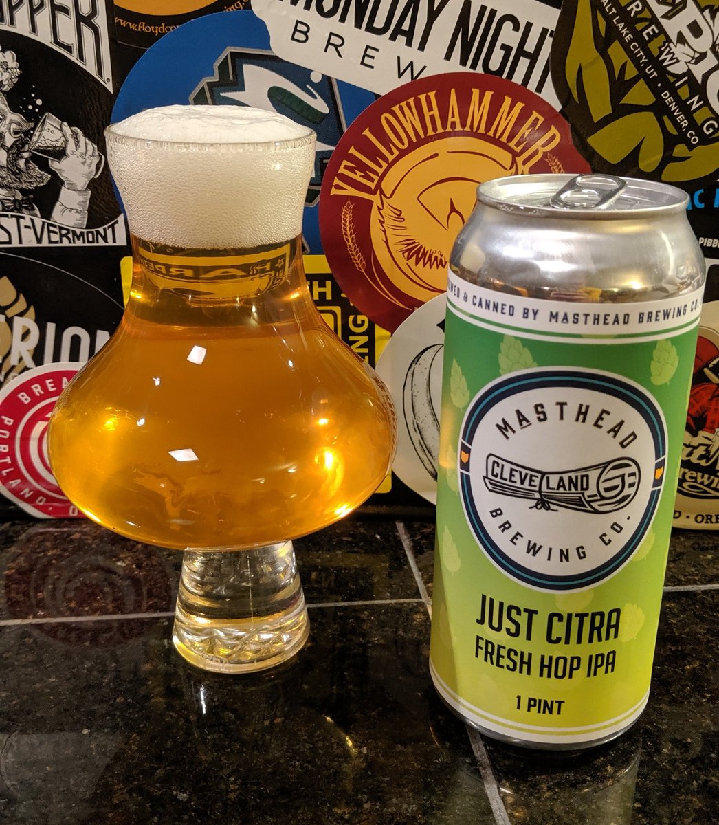 I have not been to Cleveland yet, but when I get there <a href="/MastheadBrewing/">Masthead Brewing Co.</a> will be on my list! I'm drinking this fresh hop IPA that obviously features Citra! Plenty of bright, tropical notes! 🍻 #OHbeer