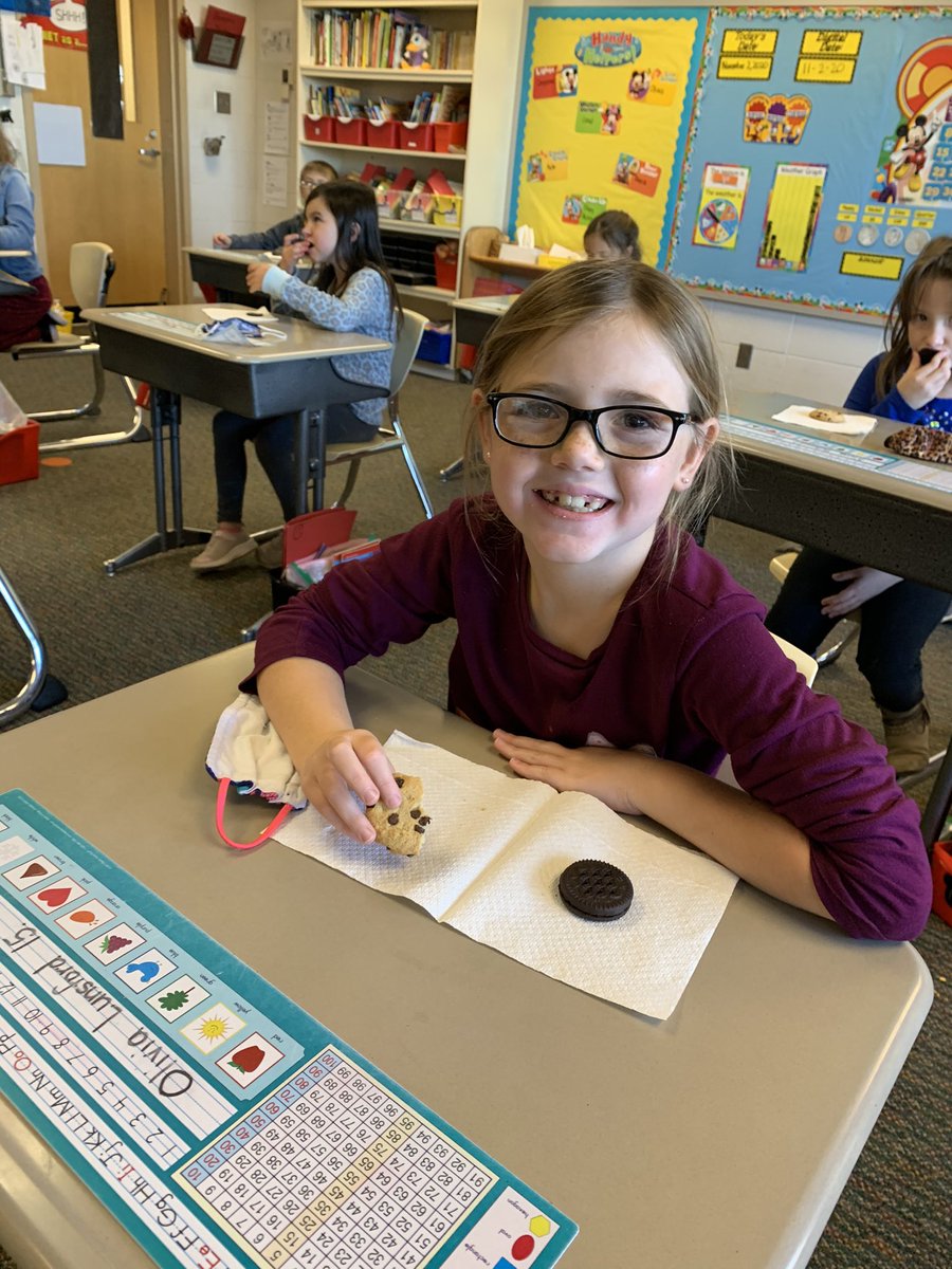 MelissaWynn1's tweet photo. We’ve been learning about the voting process this week.  We registered to vote, watched some commercials, made campaign signs and voted for the best cookie-chocolate chip or Oreo.  We’ll tally the votes tomorrow! @SunmanEl #WatchSunmanDearborn #WhatWeCanDo #cookieelection https://t.co/AUnVDW1GoH
