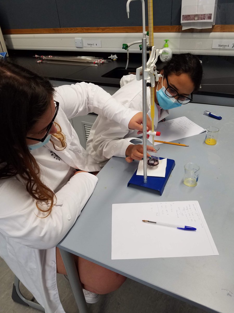 Year 12 have been investigating whether the amount of Vitamin C is higher in fresh Orange juice or Juice made from concentrate #biology #VitC #SciEd