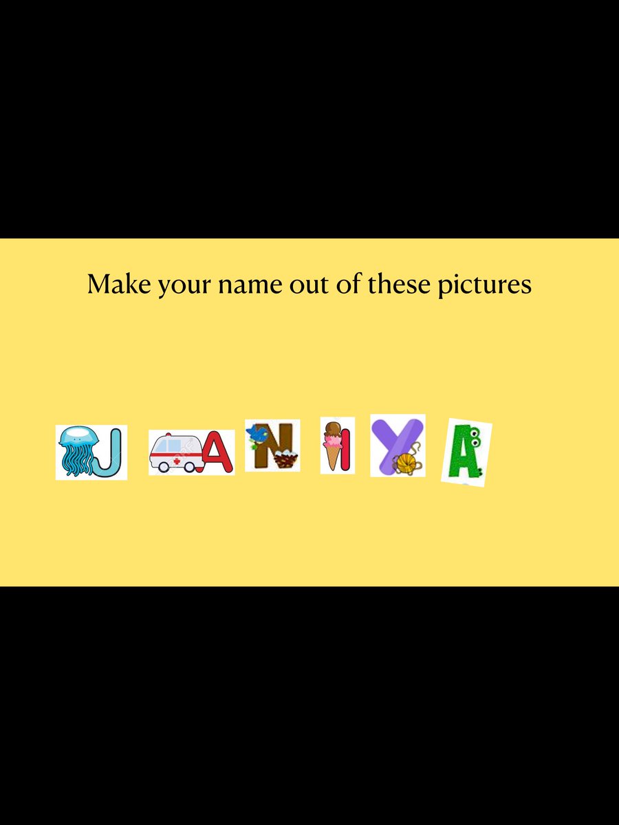 #30DaysOfCreativity day 4-picture your name..Students spelled out their name using letter pictures <a href="/OrchardSTEM/">Orchard STEM School</a> <a href="/AppleEDU/">Apple Education</a> <a href="/CLEMetroSchools/">Cleveland Metropolitan School District</a> #EveryoneCanCreate #AppleEDUchat