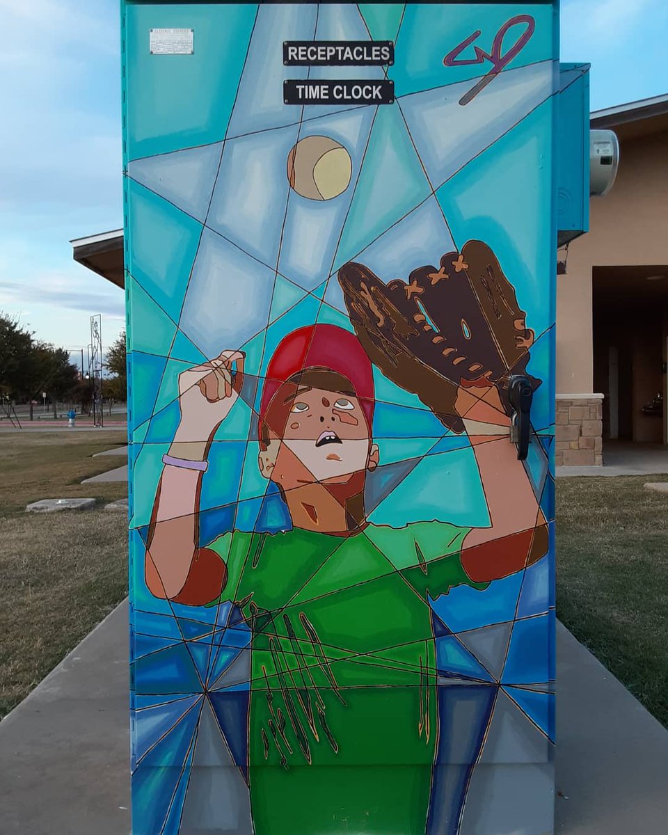 SteveDeFoeArt's tweet photo. I hope you guys had a great day today! ❤ Please enjoy my new park install, "Eyes Up, Heads Up"
#the13electricals #electricboxart #utilityboxart #publicart https://t.co/EE3LfDn76q