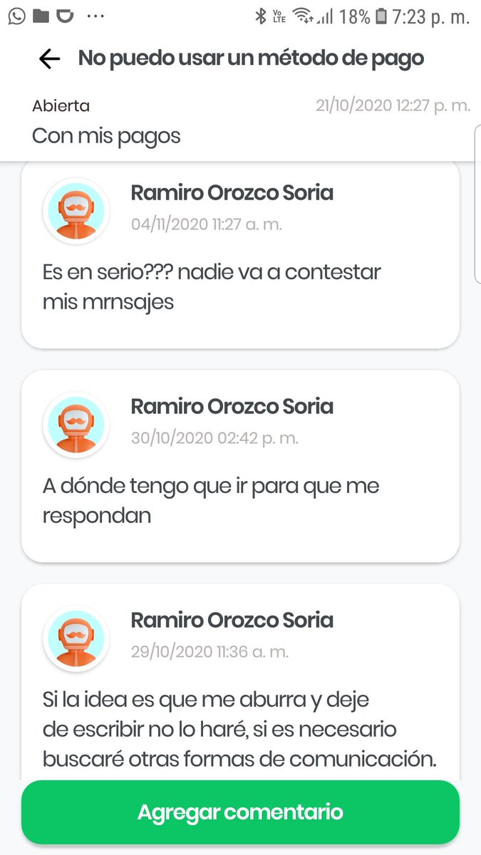 RamiroOrozco's tweet photo. @RappiMexico rappi no me da una solución, me descontaron $900 pesos sin justificación y en su "soporte" nadie contesta, no hay teléfono a donde hablar. https://t.co/ZutyIjRNvo