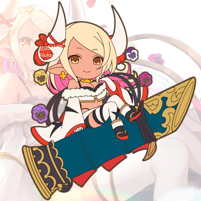 グラブル十二神将のラバーストラップ風 クビラ(オリジナルポーズ)??
 そろそろ丑年ですね..楽しみ? 