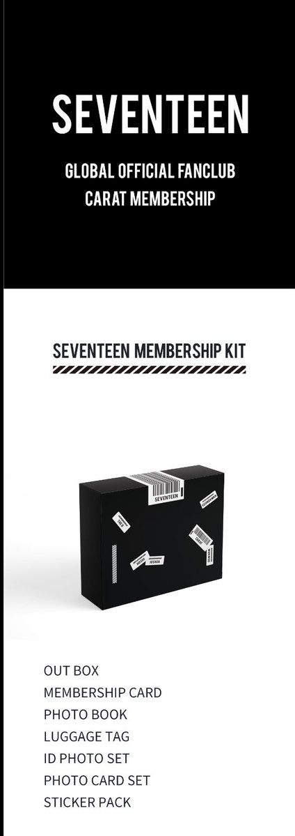 Seventeen Official 1st Carat Membership Fan Kit Full Package