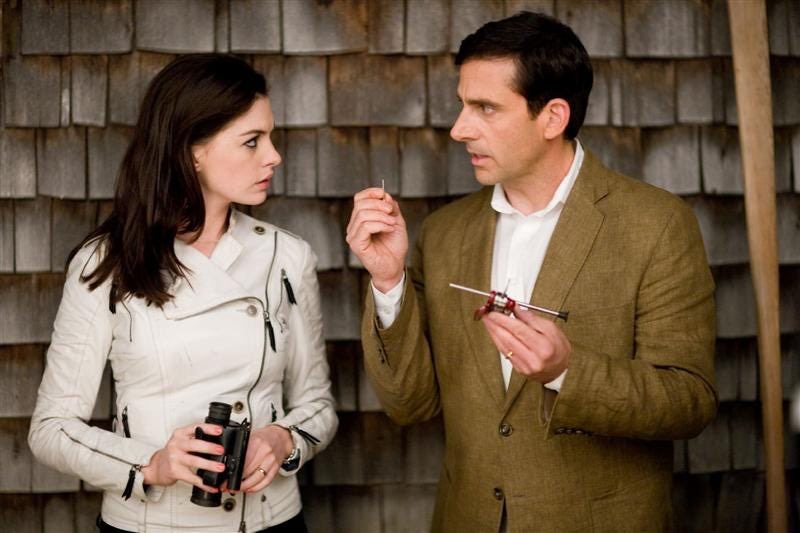 NinjaRivs's tweet photo. I’m so bummed that we’re not getting a Get Smart 2. I would’ve loved to see Steve Carell and Anne Hathaway together again as Max and 99. #GetSmart2 https://t.co/UVyWnR6TnX