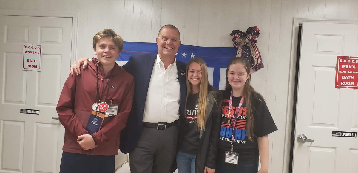 BrunswickTars's tweet photo. Our President, Vice President, and Treasurer (Trump interns) celebrated election day at Brunswick Gop last night. Congratulations to all of our local candidates, and Charlie Miller for NC House Seat 19. #ncboots #leadright #trumptrain https://t.co/lwvuojtAn7
