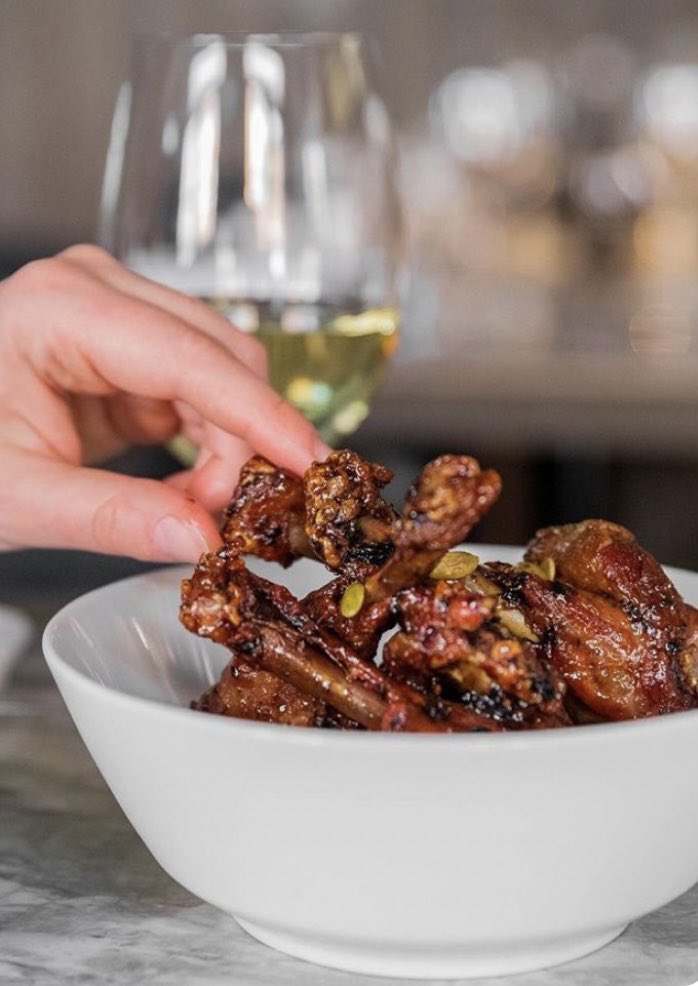 Join us for #HappyHour at <a href="/oxbow_yyc/">Oxbow Restaurant</a> from 5-7pm with feature wines by the glass &amp; draught beer (Tue-Sat). It’s Wing Wednesday tonight when we feature our delicious Oxbow Duck Wings. Enjoy this epic bite in our fireside lounge or in our cozy restaurant located in <a href="/kensingtonYYC/">Kensington Village</a>.