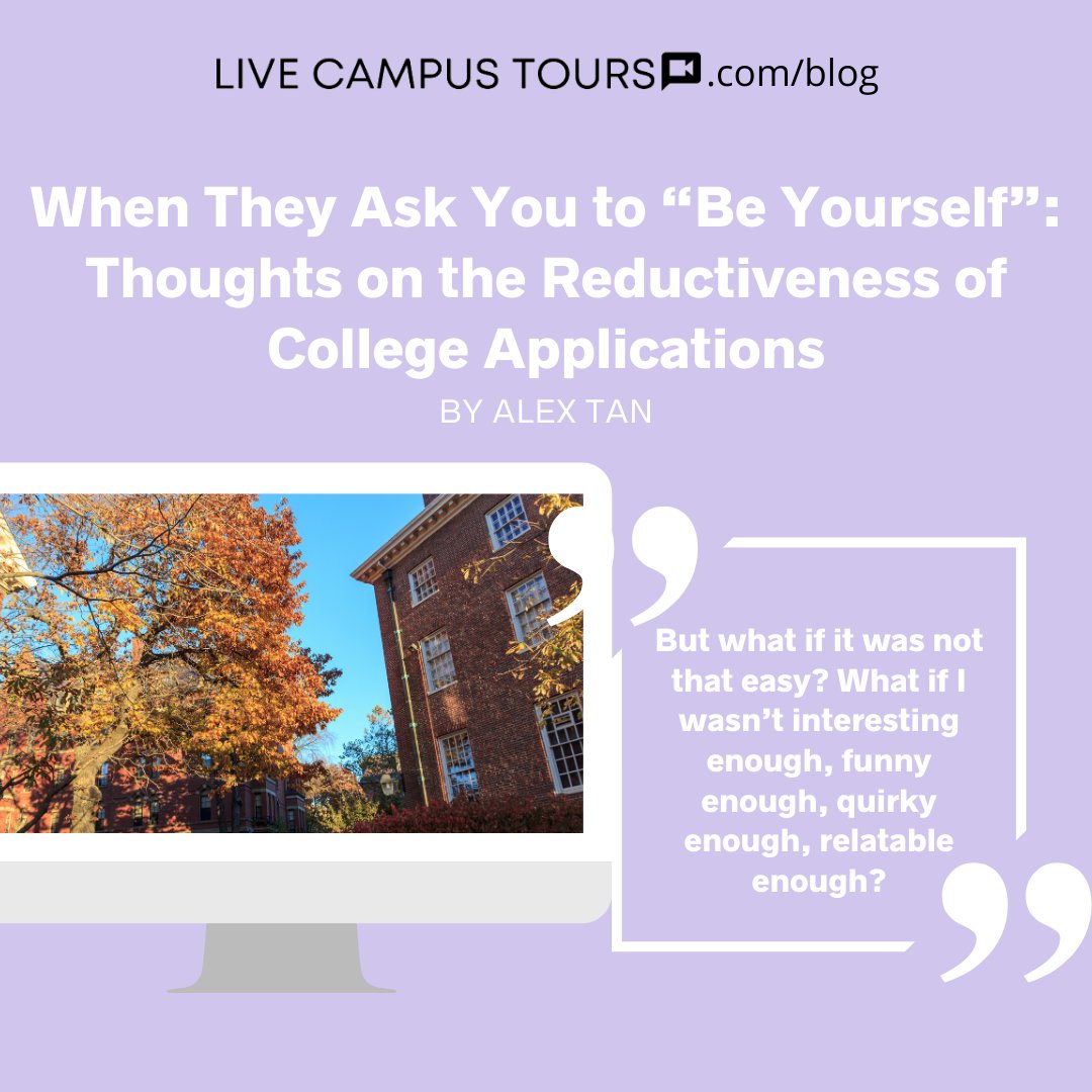 Let's talk about college essays. What constitutes a 'good' one? Visit LiveCampusTours.com/Blog today to hear more from Alex! Apply yourself! #campus #collegesearch #vote #electionday #virtualcampustour #zoomuniversity