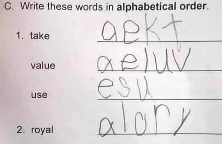 BackpackersE's tweet photo. This kid is brilliant and probably the only kid in history to get the right answer.
#englishiscrazy #judysfun #backpackersenglish #languagecoaching https://t.co/34pfhFoSdd