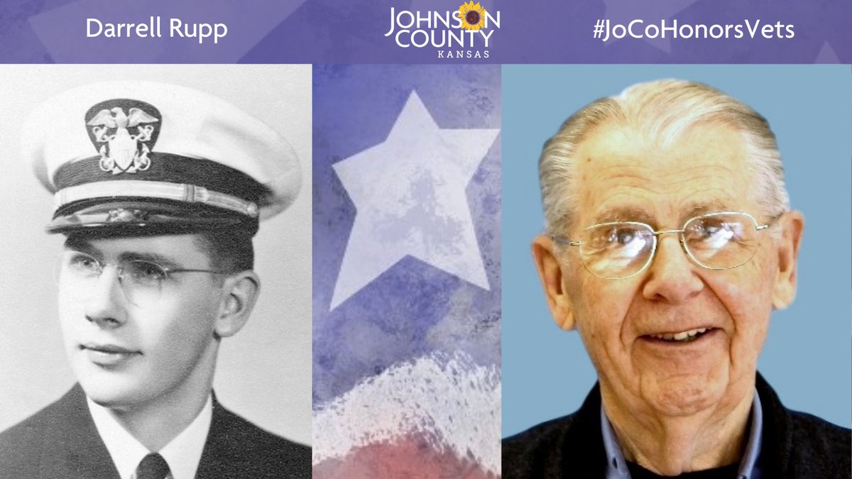 Meet Darrell Rupp who resides in Overland Park ( @opcares). He is a World War II veteran who served in the  @USNavy. Visit his profile to learn more about a highlight of an experience or memory from WWII:  https://www.jocogov.org/dept/county-managers-office/blog/darrell-rupp  #JoCoHonorsVets 