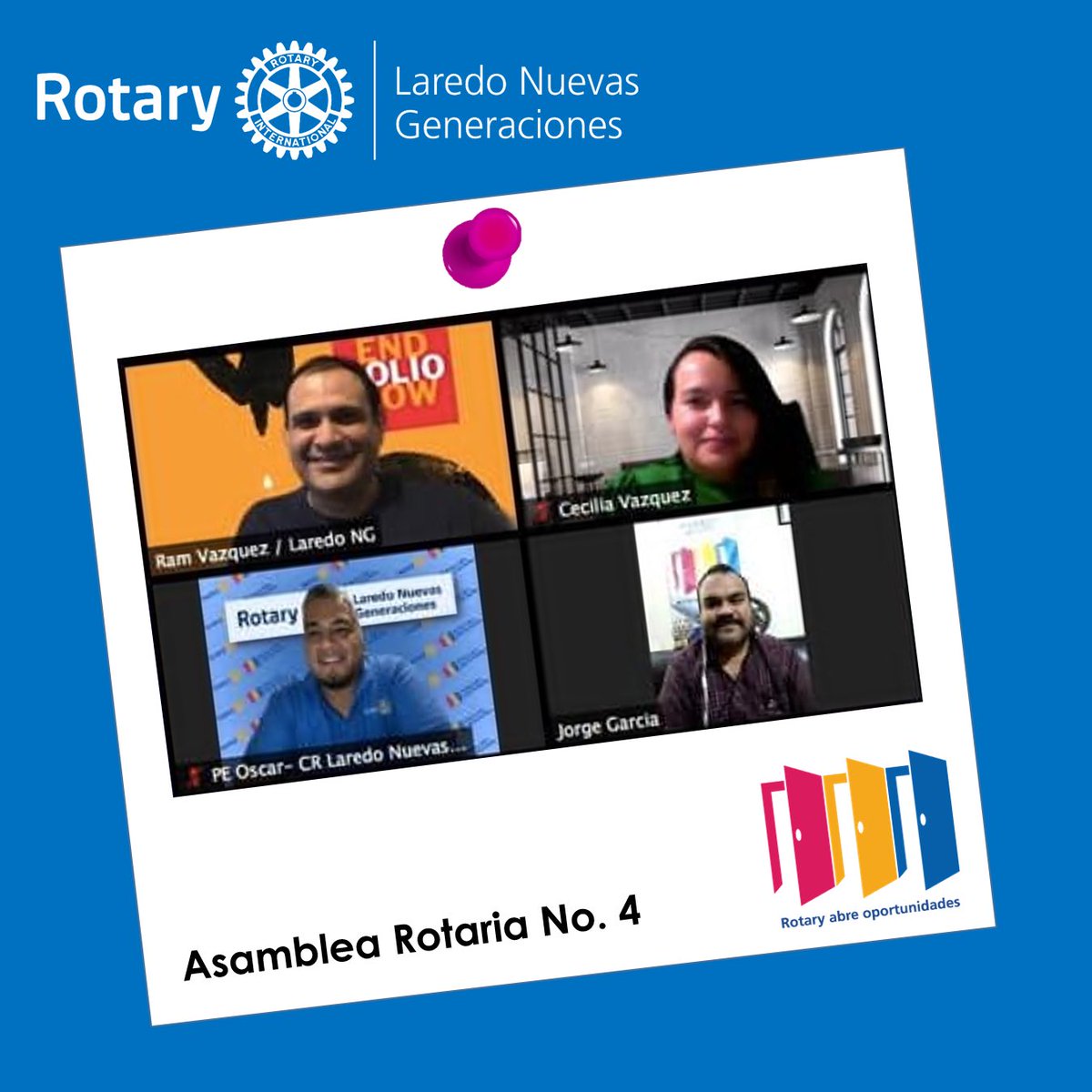 NgLaredo's tweet photo. Asamblea Rotaria No.4
(29-octubre-2020)
#Rotaryabreoportunidades
#Rotariolaredong https://t.co/GkFiFlcLcl
