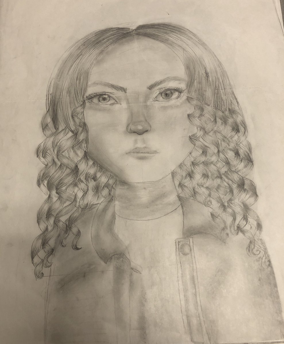 MrsTRomeo's tweet photo. “So God creates human beings in His own image...”- Genesis 1:27. Exploring the Element of Design of Value while working on Self-Portraits. @PFS_YCDSB https://t.co/eiULZtrCmR