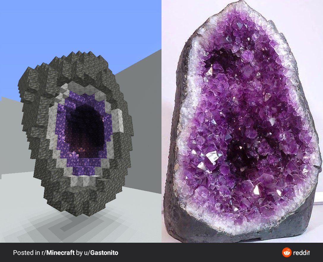 Самоцвет майнкрафт. Аметистовая жеода майнкрафт 1.17. Кристалл жеода. Пирит жеода. Кварц жеода камень.