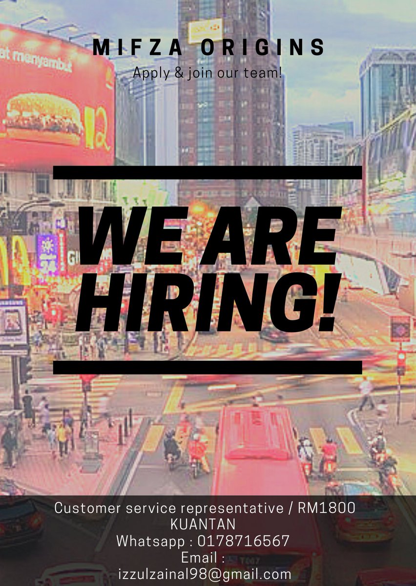 MuhammadIzzull's tweet photo. #Vacancy #job @jobthrucom @jwtnkosong @jwtnkosong @Oh_KerjaKosong @Twt_IklanKerja @Twt_MKHcareer @resume_moden @MJV_jobs @Kerja123 @jwtnkosong @jawatankosong__ @JawatanKos0ng @kerjakosong15 @Jomkitam https://t.co/nk9FEj4F0X