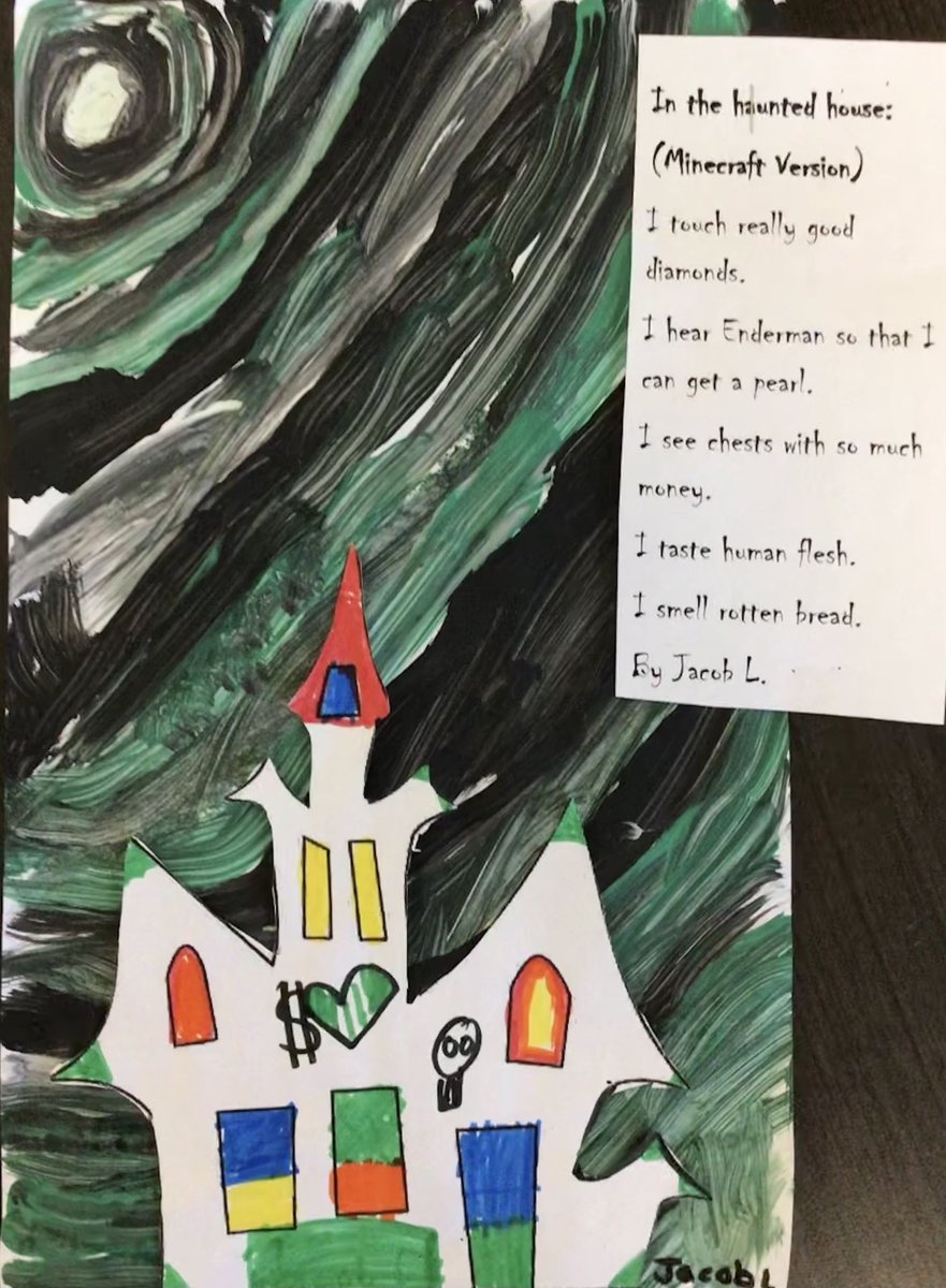 inkster_school's tweet photo. Haunted house art from Ms. Peake’s Grade 1/2 class! #hauntedhouseart ⁦@WinnipegSD⁩ https://t.co/NZWfSmS9xX