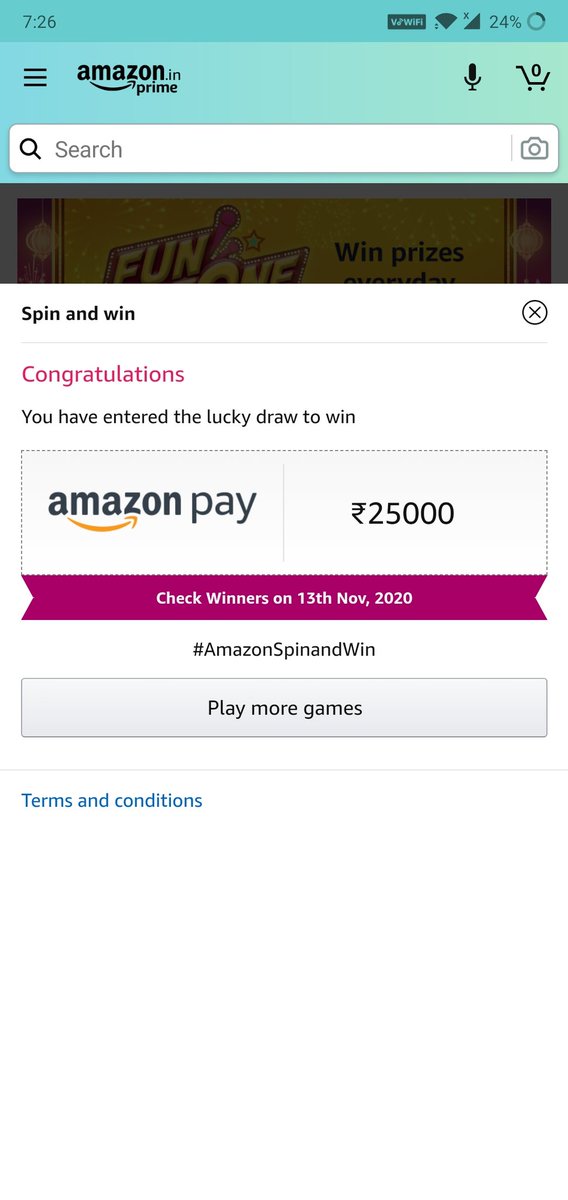 KYerabati's tweet photo. #AmazonSpinandWin https://t.co/VTF6c9bdoL