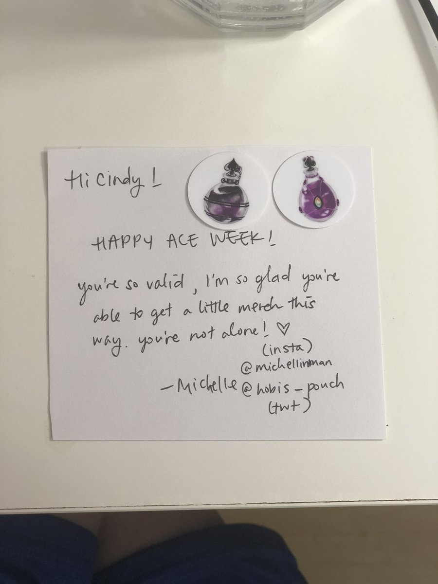 chrystalizating's tweet photo. Ace stickers came in the mail; thank you @hobis_pouch and @QARCatCal for sending the stickers and @_maybird for designing these particular stickers! 🥺🖤🤍💜
#aceweekatcal https://t.co/zAm9f3b8AR