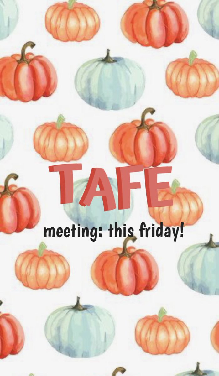 khs_tafe's tweet photo. Don’t forget we have a meeting this week!! See y’all on Friday!! https://t.co/FoSE2UaRHT