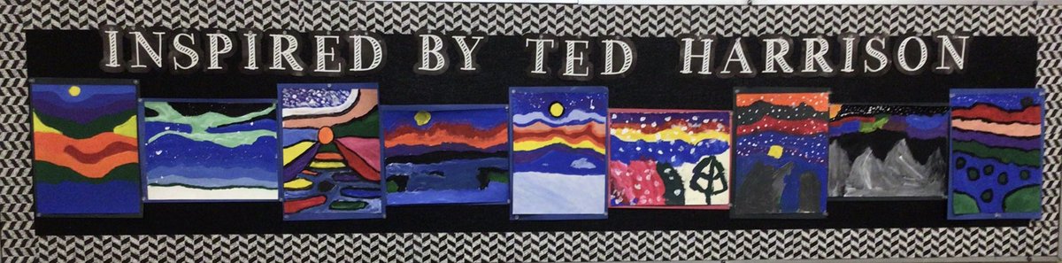 inkster_school's tweet photo. Art inspired by Ted Harrison created by our Grade 5/6 students in Room 5! #tedharrison ⁦@WinnipegSD⁩ https://t.co/4Cy7rMUviO